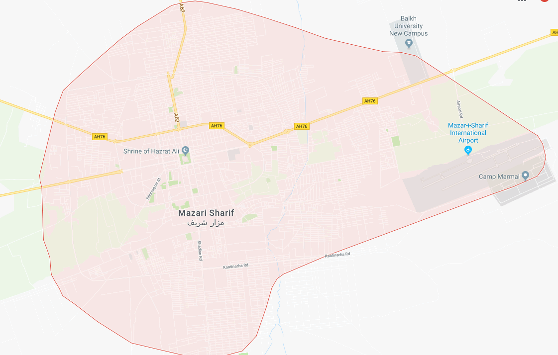 Mazar e Sharif map